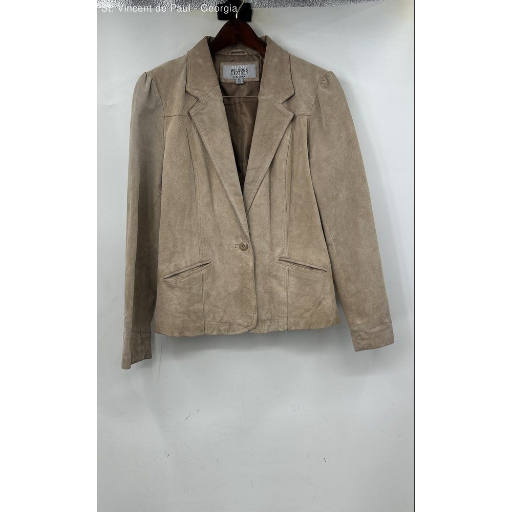 Wilsons Leather Maxima Leather One Button Jacket Women's XL Brown